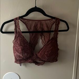 Lace Bralette in Maroon